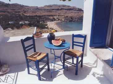 sea view from a house in lindos