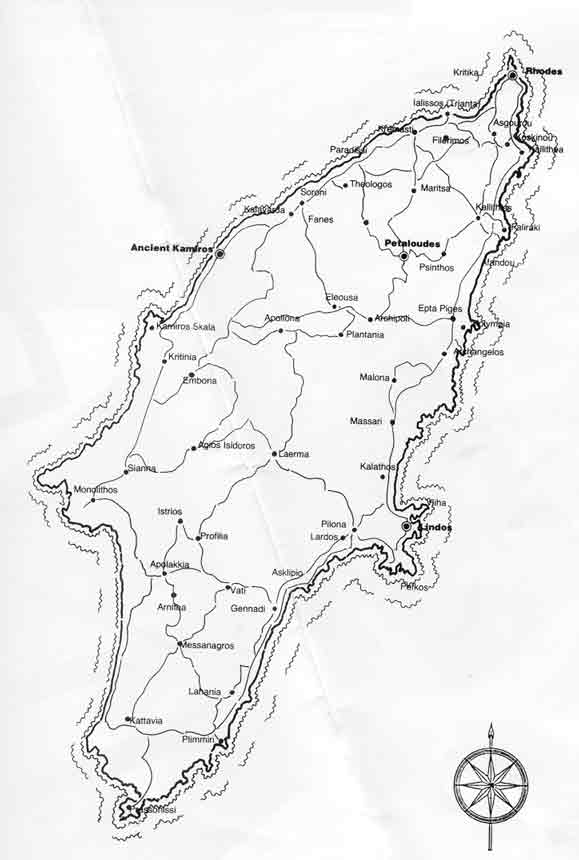 map for rhodes rodos rhodos
